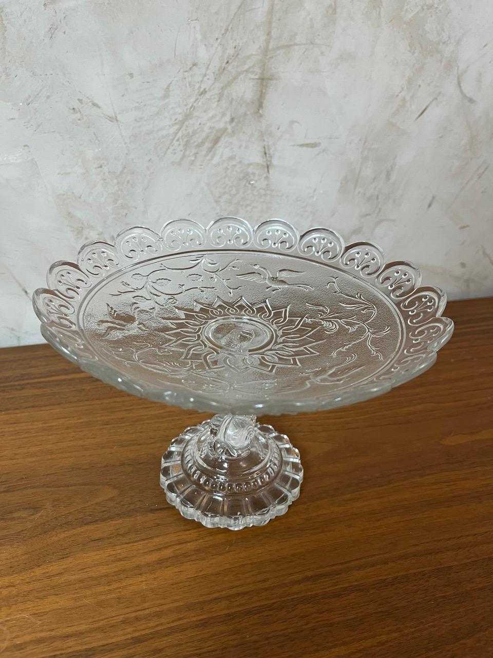 Français Plat de service en verre de style Baccarat, début du 20e siècle, années 1900 en vente