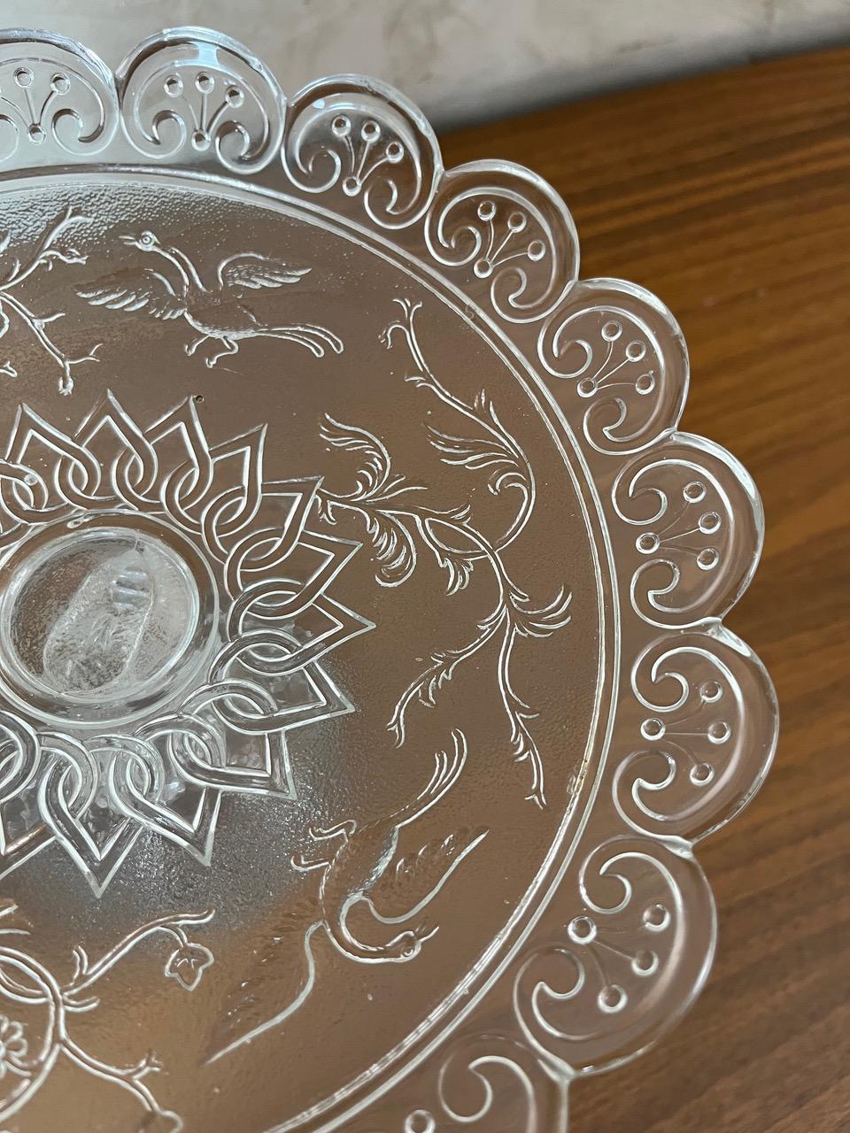 20ième siècle Plat de service en verre de style Baccarat, début du 20e siècle, années 1900 en vente