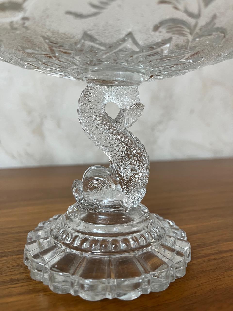Verre Plat de service en verre de style Baccarat, début du 20e siècle, années 1900 en vente