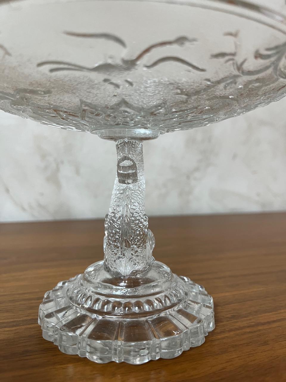 Plat de service en verre de style Baccarat, début du 20e siècle, années 1900 en vente 1