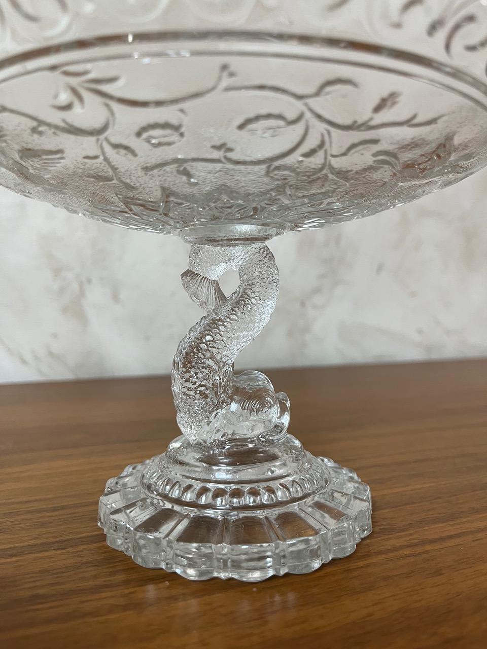 Plat de service en verre de style Baccarat, début du 20e siècle, années 1900 en vente 2