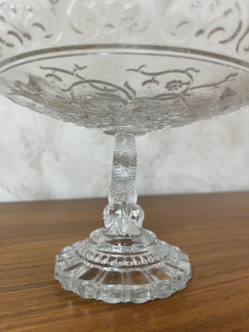 Plat de service en verre de style Baccarat, début du 20e siècle, années 1900 en vente 3