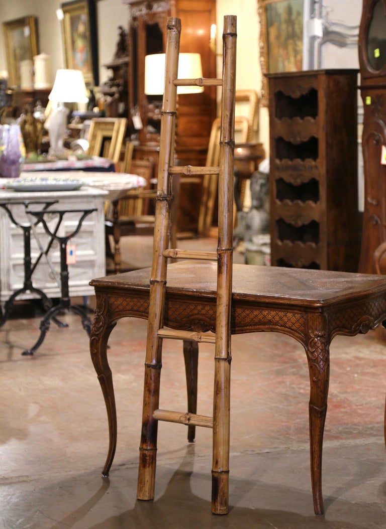 Early 20th Century French Bamboo Five Rungs Straight Ladder For Sale at ...