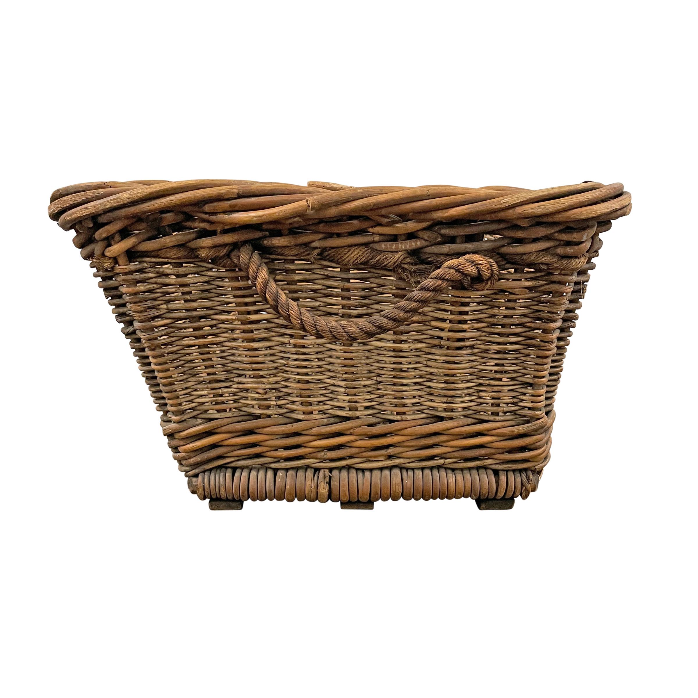 Reed Early 20th Century French Basket For Sale