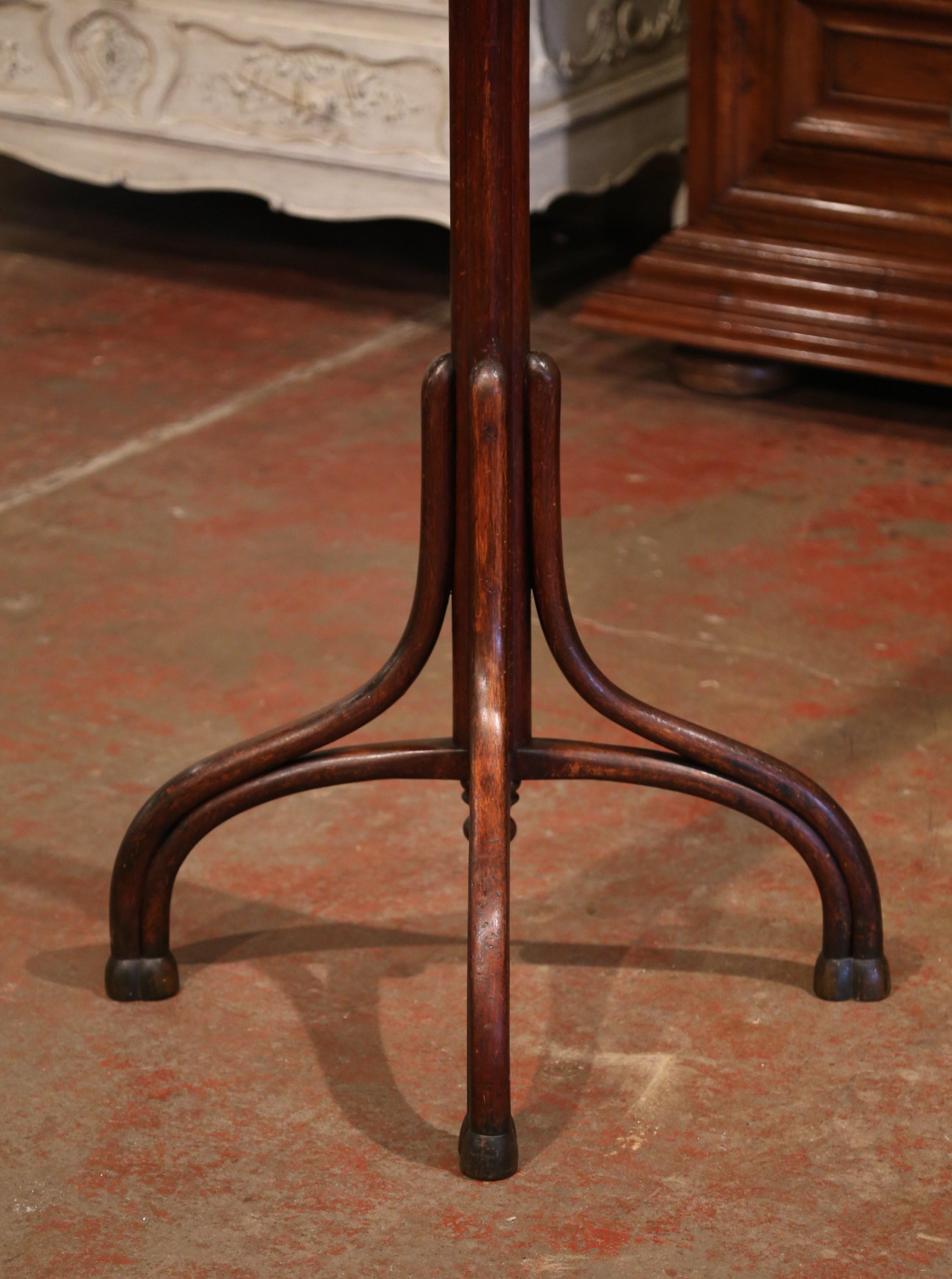 Patinated Early 20th Century French Bentwood Free Standing Coat and Hat Rack Thonet Style