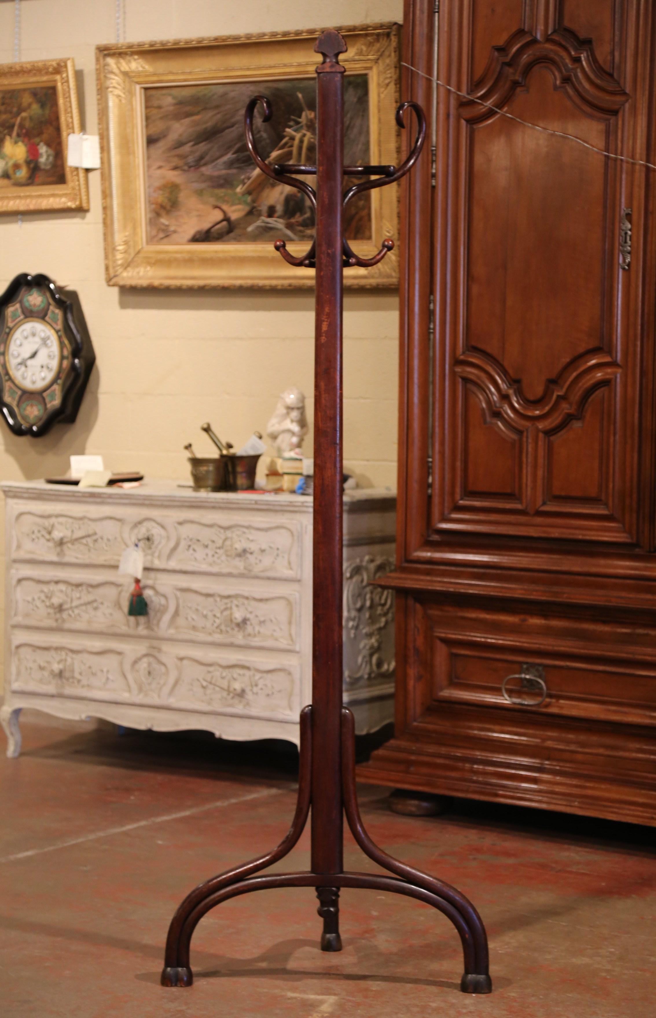 Early 20th Century French Bentwood Free Standing Coat and Hat Rack Thonet Style 3