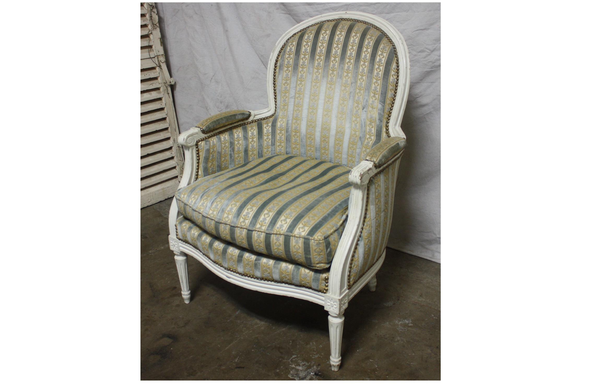 Early 20th century French bergère chair.
