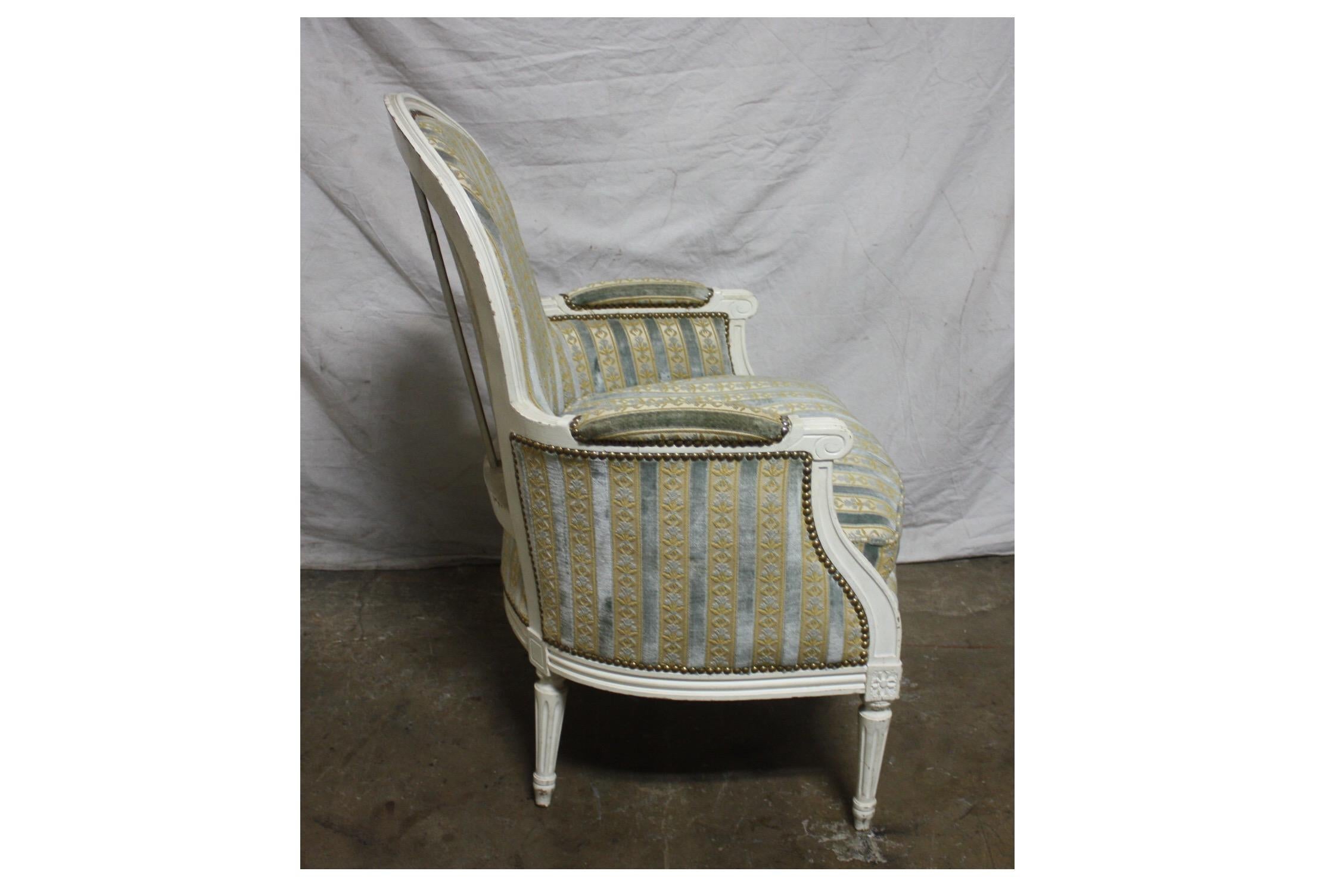Early 20th Century French Bergère Chair In Good Condition In Stockbridge, GA