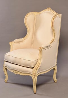 Early 20th Century French Bergère with New Upholstery
