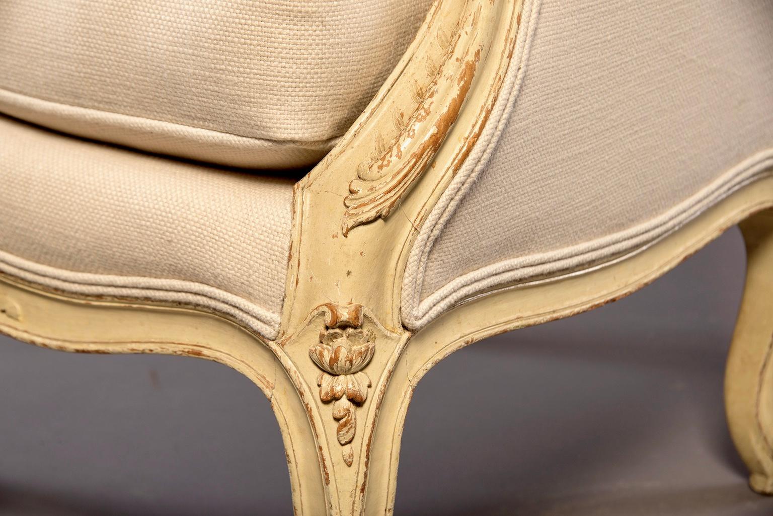 Early 20th Century French Bergère with New Upholstery 1