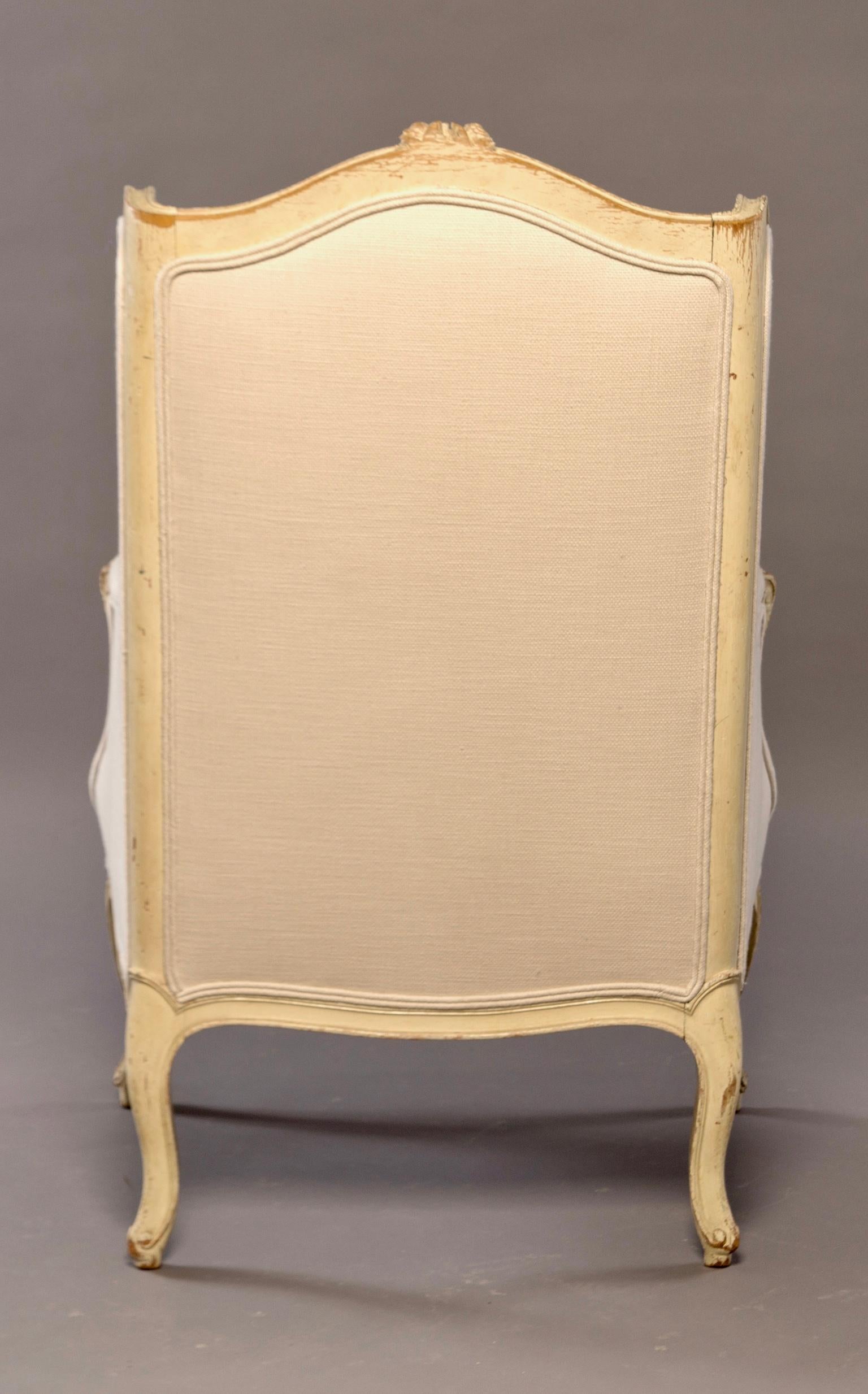 Early 20th Century French Bergère with New Upholstery 3