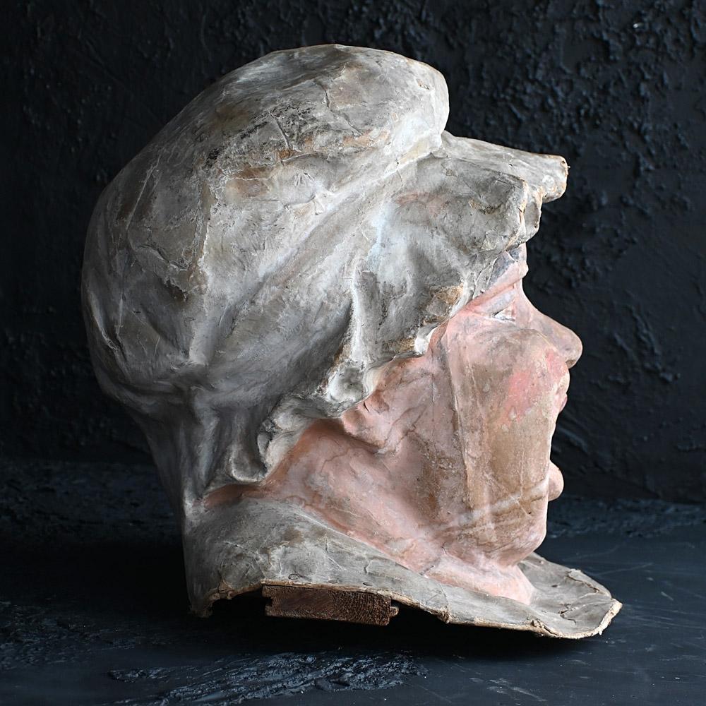 Early 20th Century French Big Mama Papier Mache Bakery Advertising Head Display 3