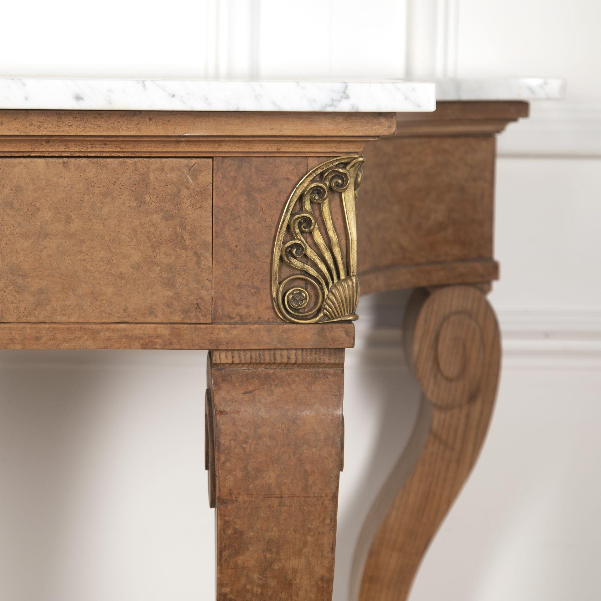Early 20th Century French Birds-Eye Maple Console Table en vente 2