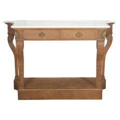 Early 20th Century French Birds-Eye Maple Console Table