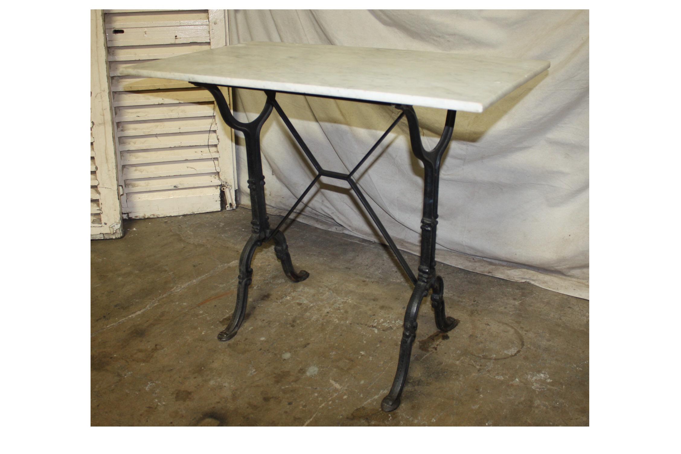 Iron Early 20th Century French Bistro Table