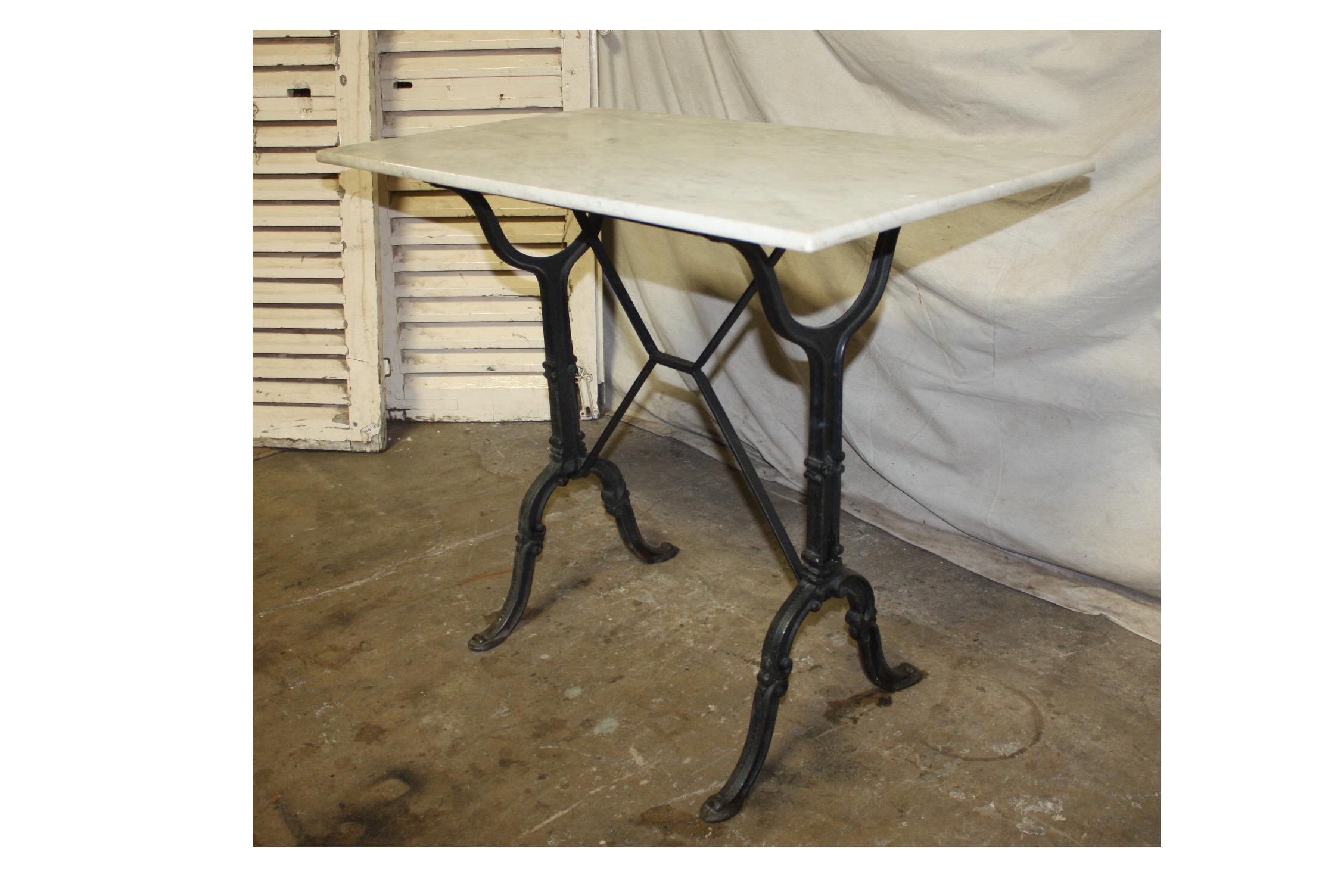 Early 20th Century French Bistro Table 1