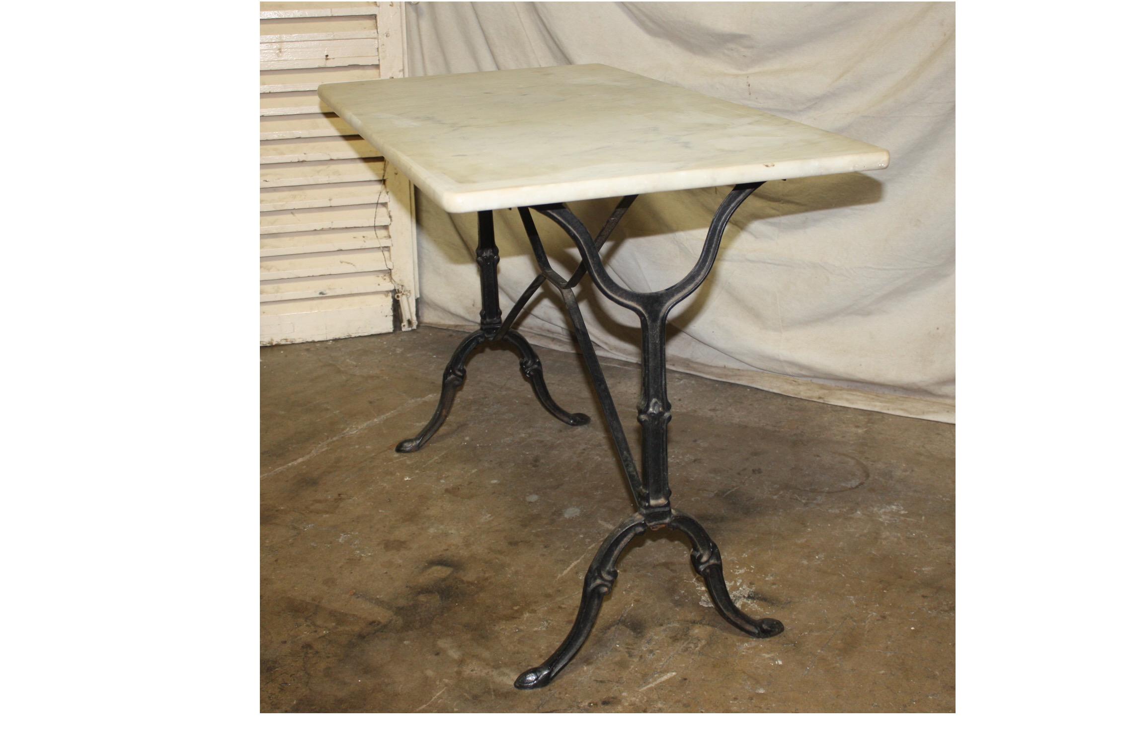 Early 20th Century French Bistro Table 1