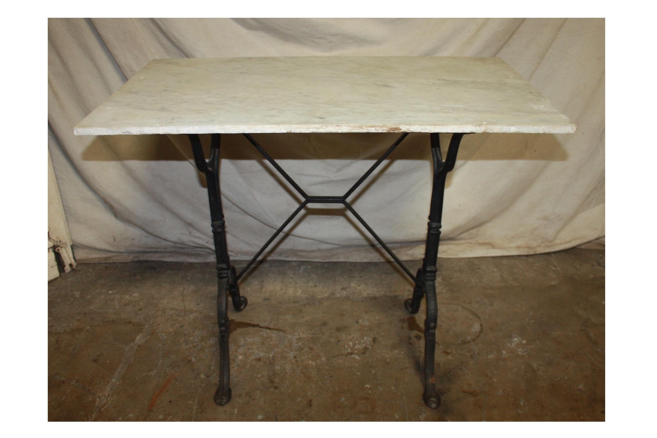 Early 20th Century French Bistro Table 4