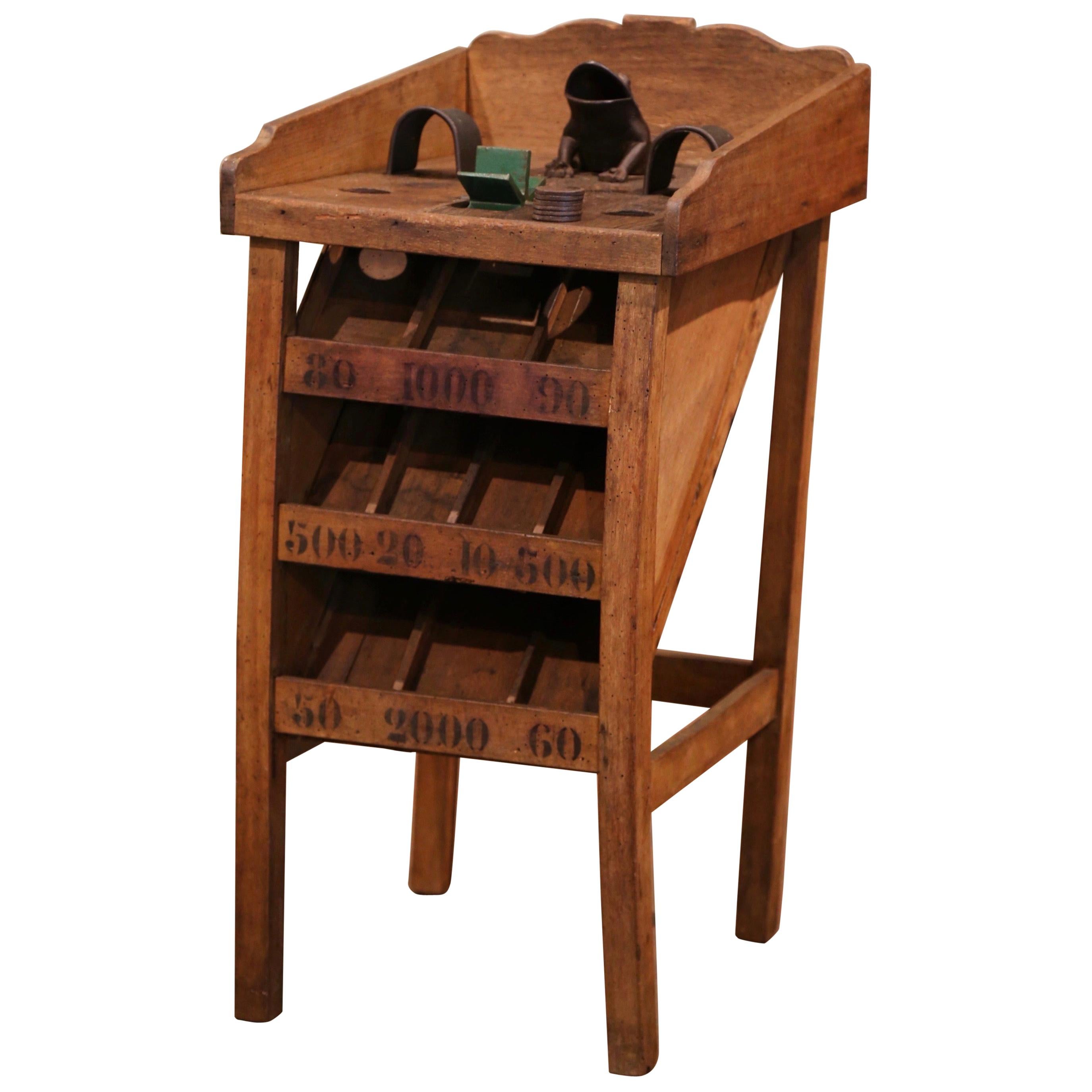 Early 20th Century French Bistrot Game "La Grenouille" or Toad in the Hole