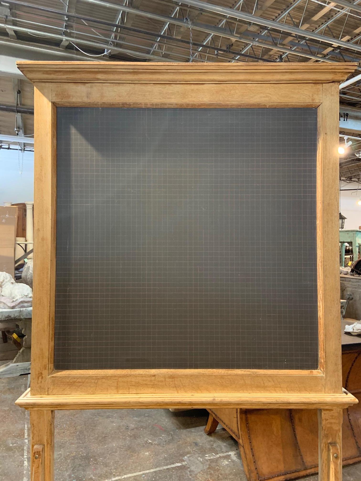 Slate Early 20th Century French Black Board, Chalkboard For Sale