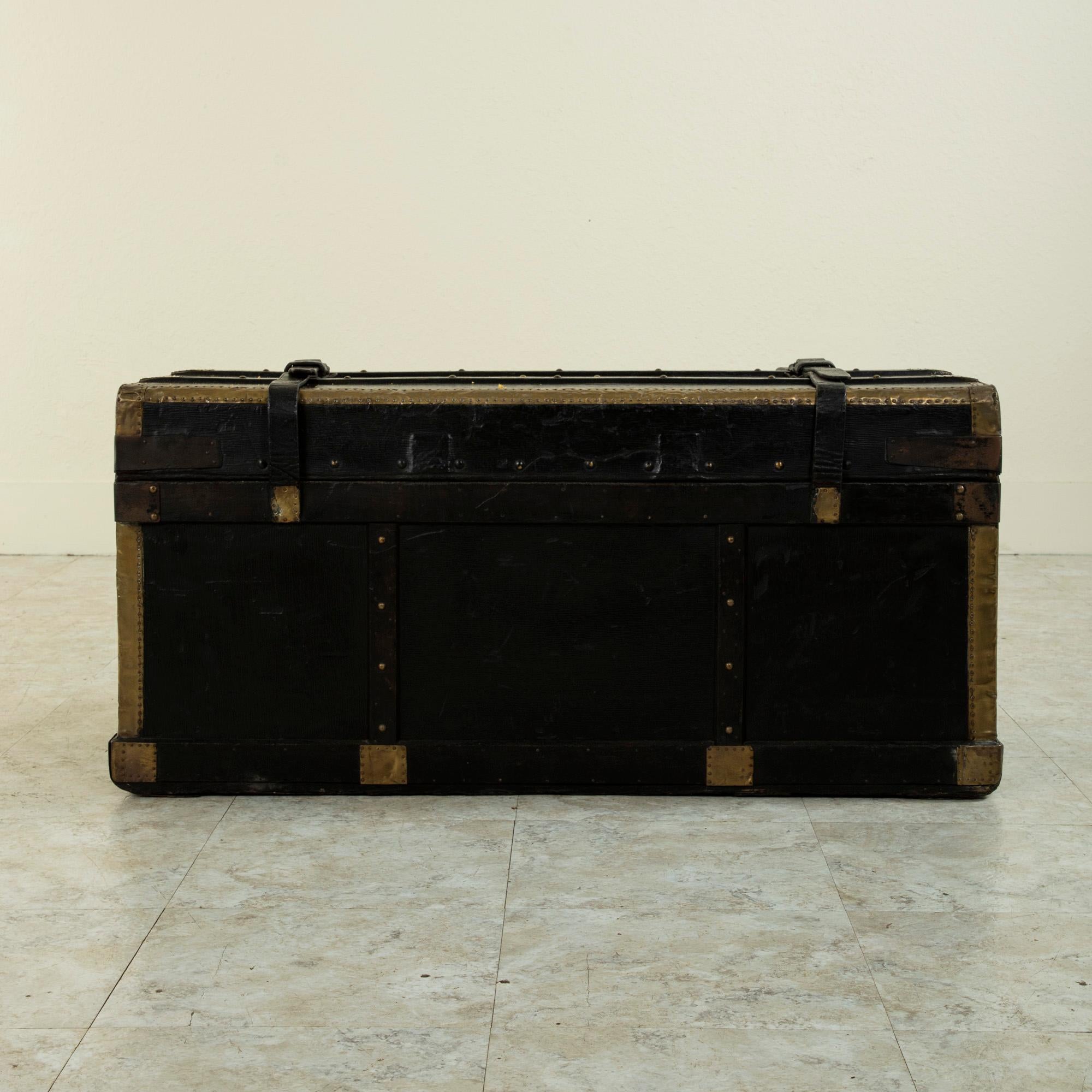 small leather trunk