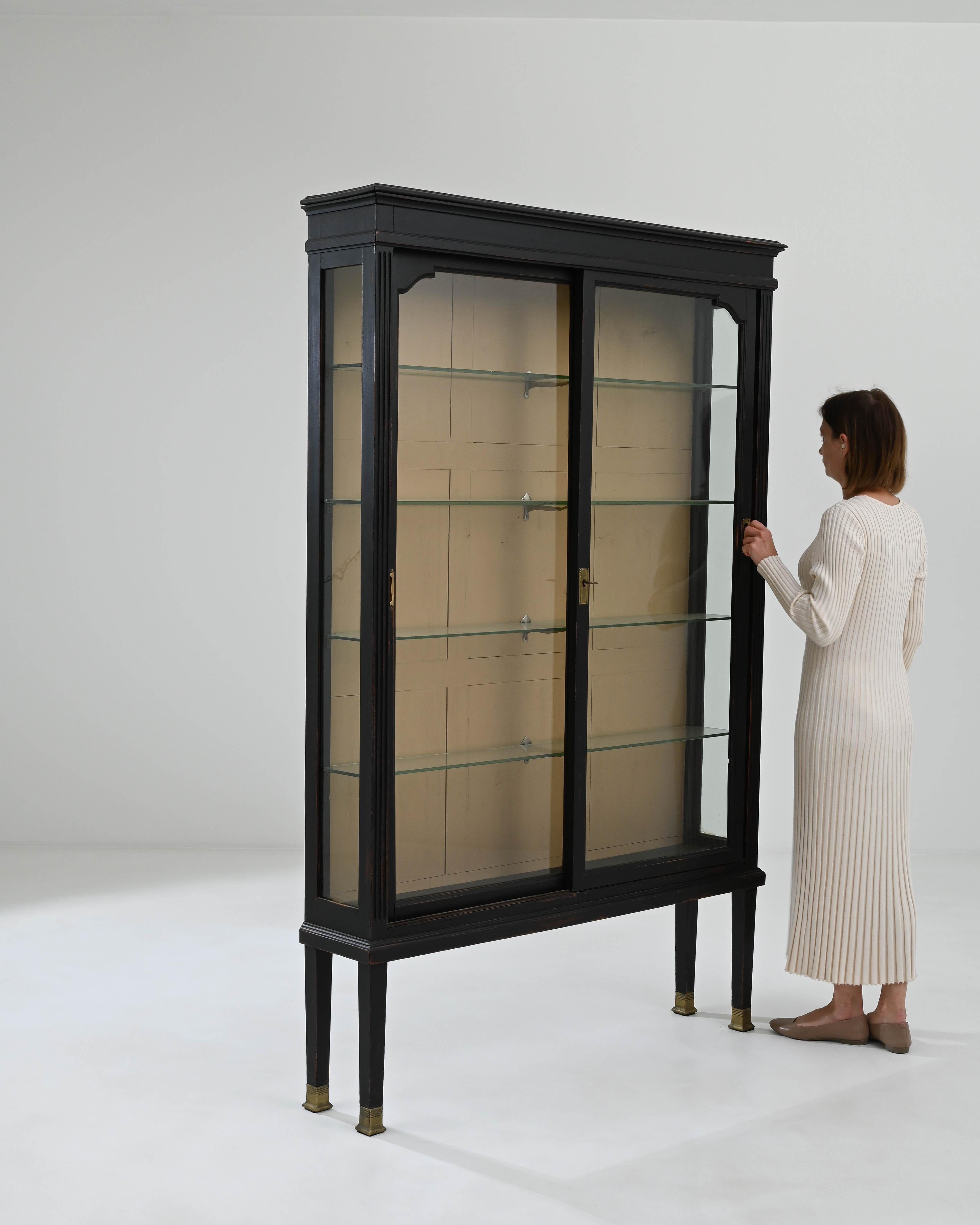 Early 20th Century French Black Patinated Vitrine 2