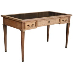 Early 20th Century French Bleached Cherrywood Desk in the Louis XVI Taste