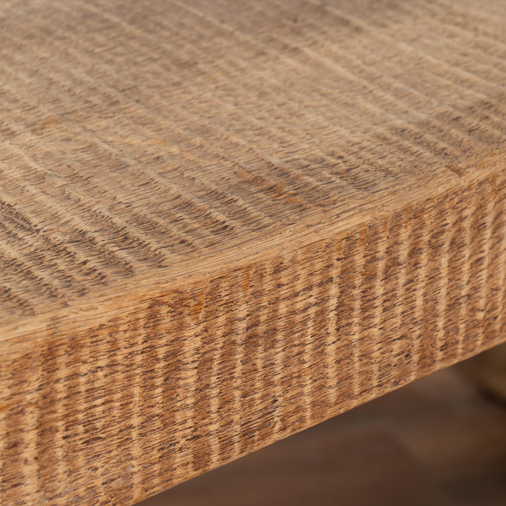 Chêne Table console de salle à manger en chêne blanchi, début du 20e siècle, France en vente