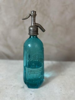 Early 20th century French Blue Glass Soda Siphon, 1900s