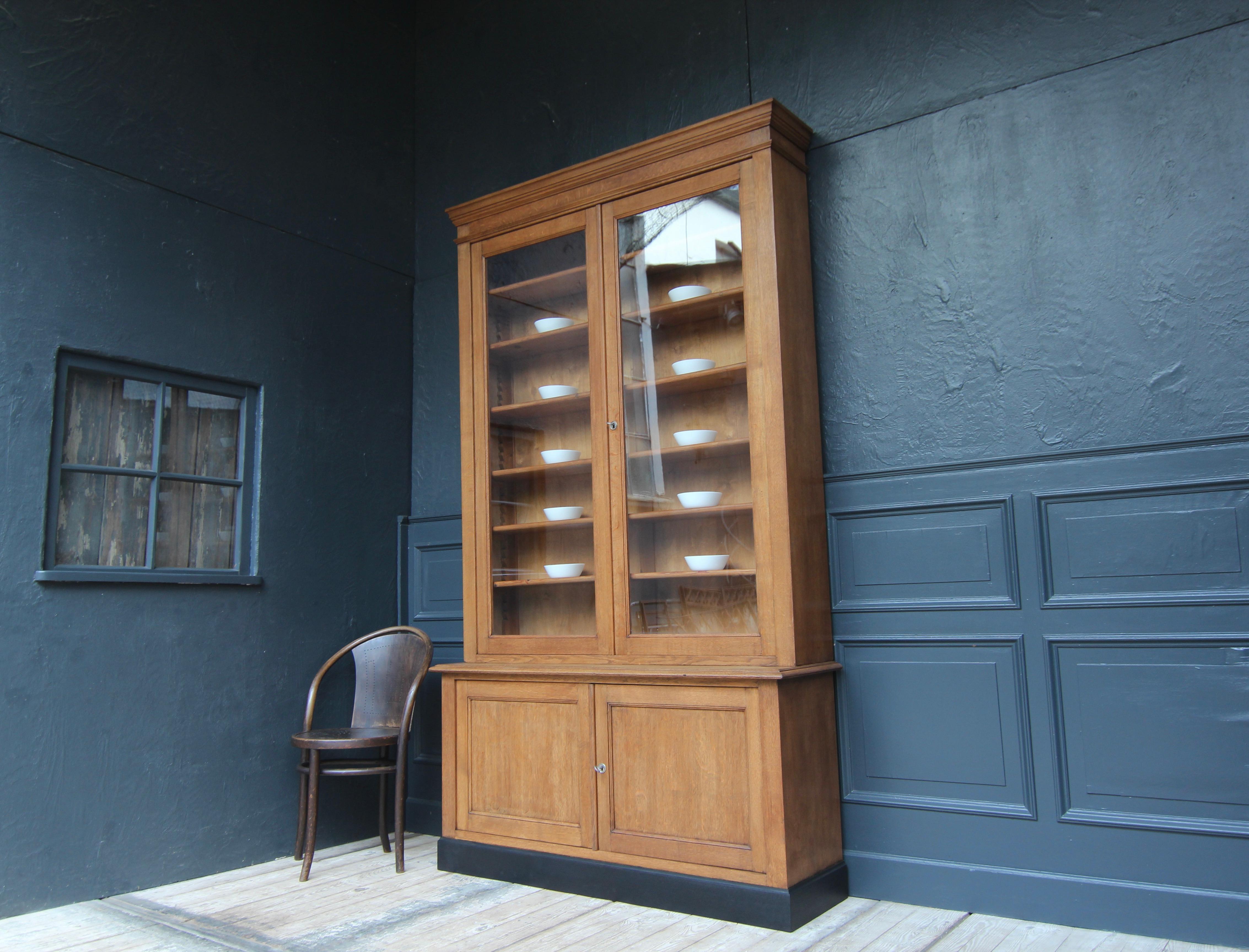 Industrial Early 20th Century French Bookcase Cabinet