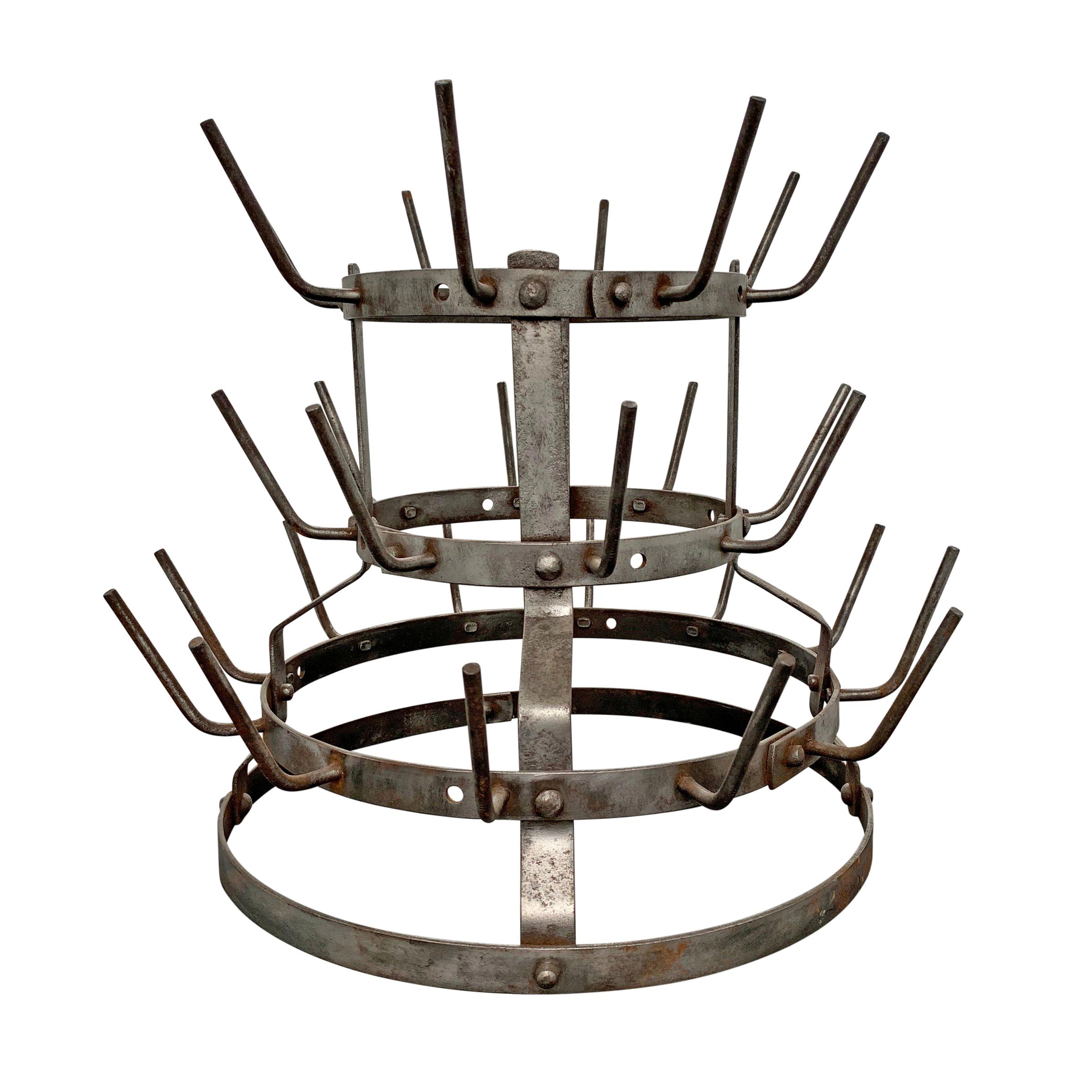 Early 20th Century French Bottle Rack