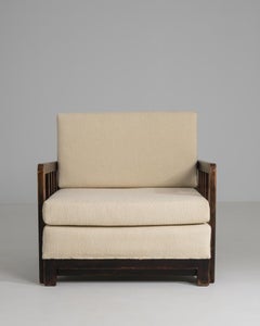 Sillón Francés De Bouclé De Principios Del Siglo XX En Pátina Original