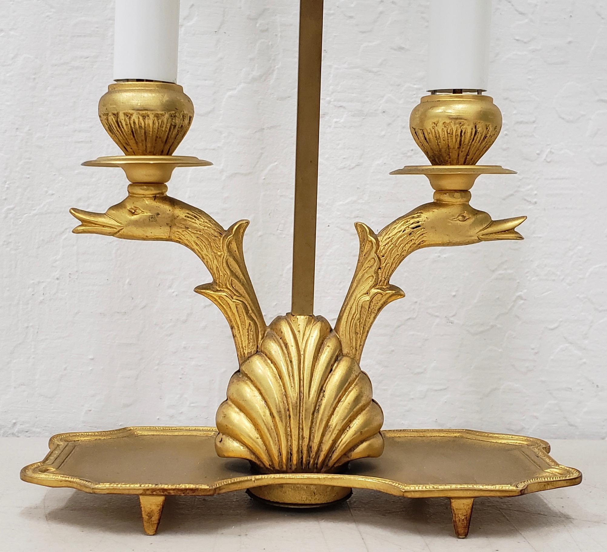 Early 20th century French Bouillotte gilt bronze and tole table lamp

Dimensions 8
