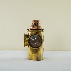 Early 20th Century French Brass and Copper Railroad Signal Lantern