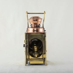 Early 20th Century French Brass and Copper SNCF Railroad Switchman's Lantern