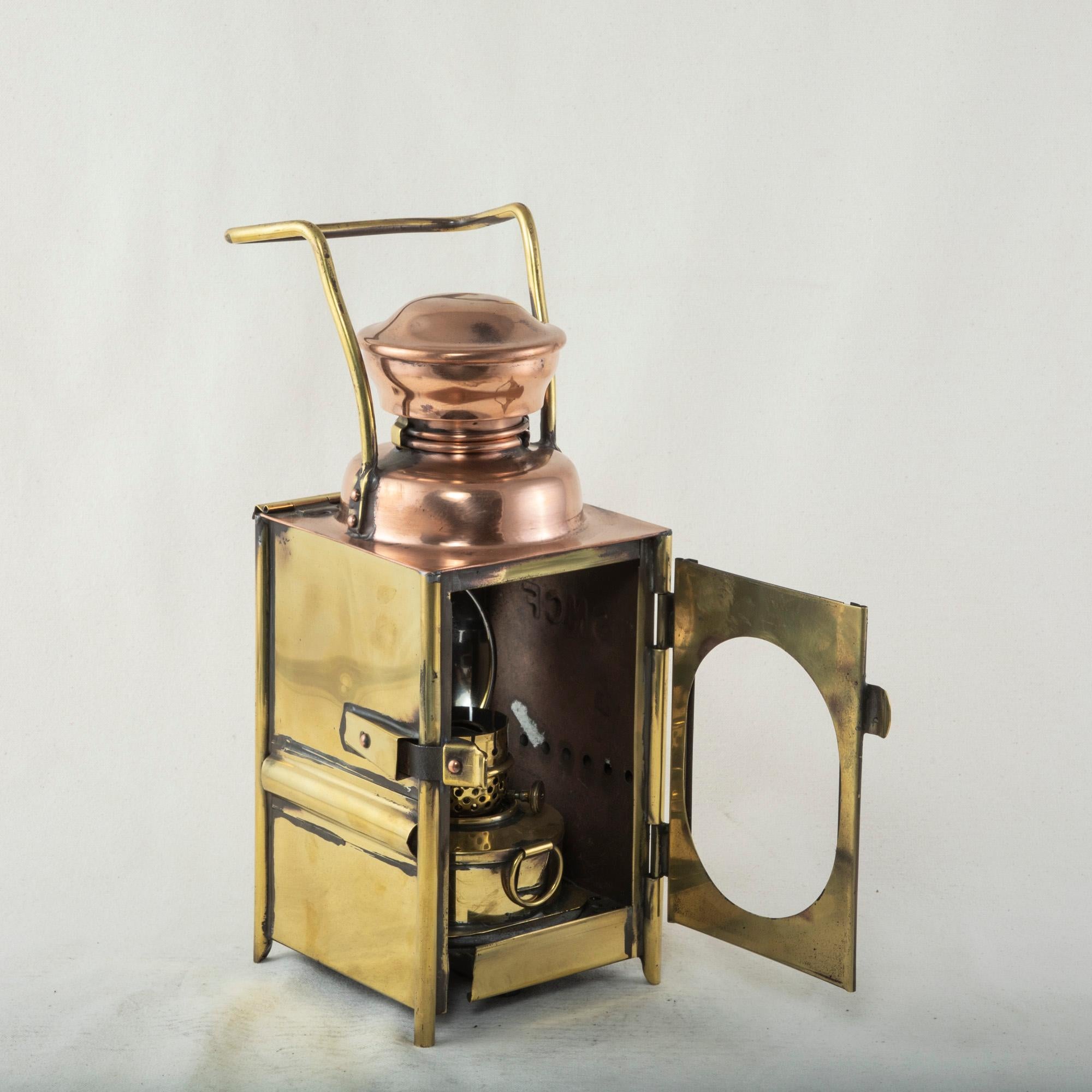 Early 20th Century French Brass and Copper SNCF Railroad Switchman's Lantern 3
