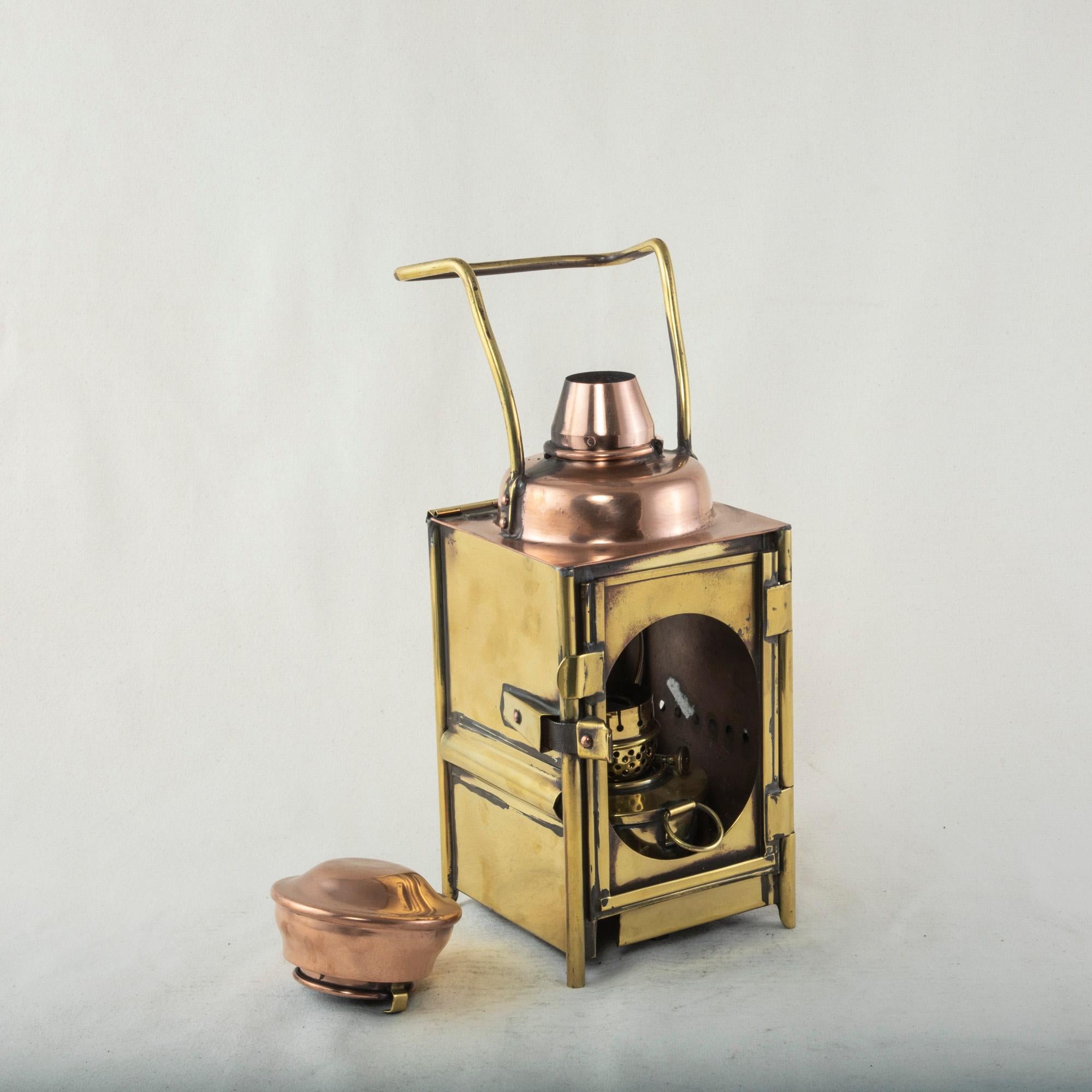 Early 20th Century French Brass and Copper SNCF Railroad Switchman's Lantern 5