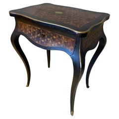 Early 20th Century French Brass and Marquetry Opening Table, 1900s