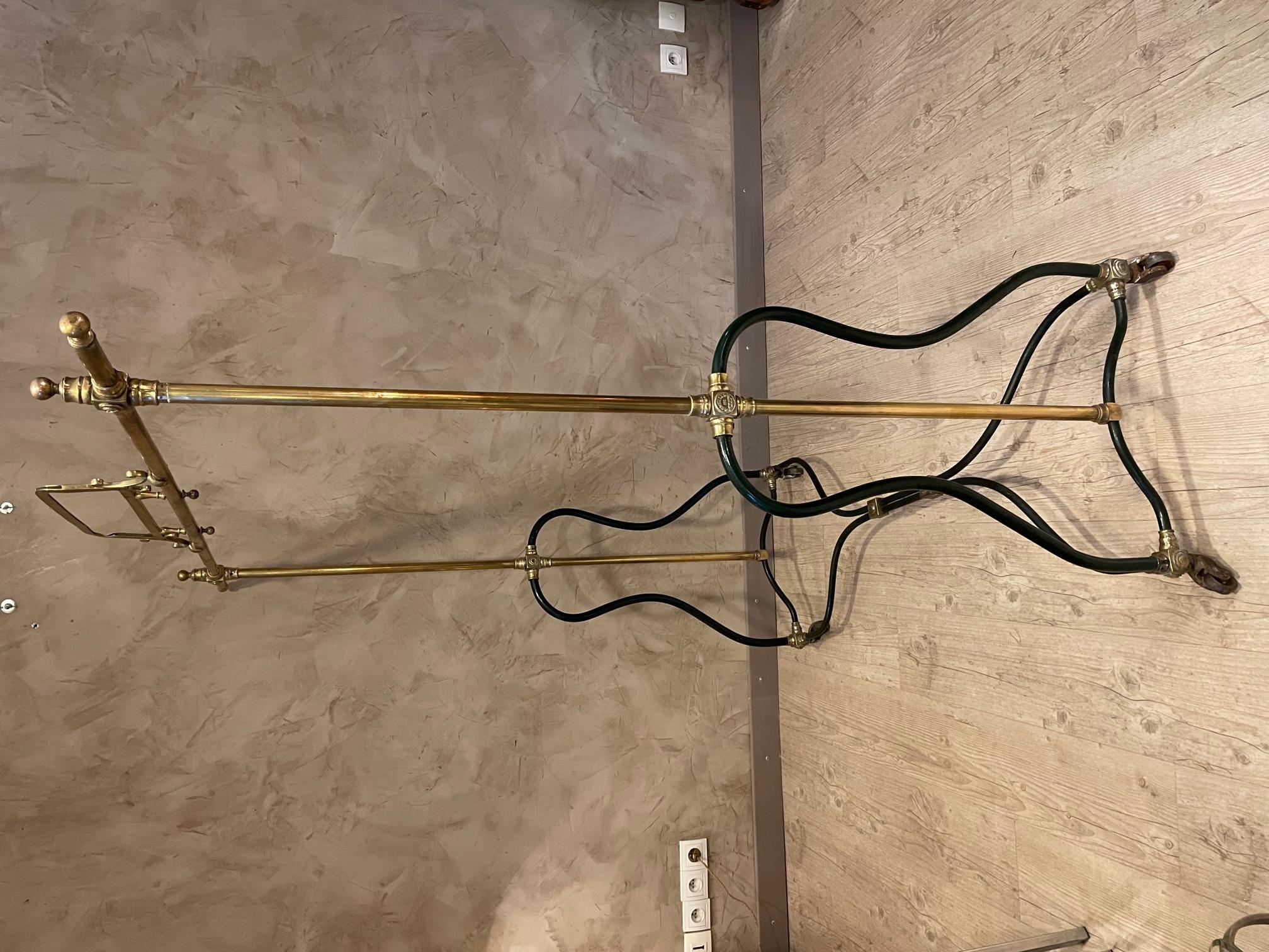 Art Nouveau Early 20th Century French Brass and Metal Hotel Coat Hanger, 1900s