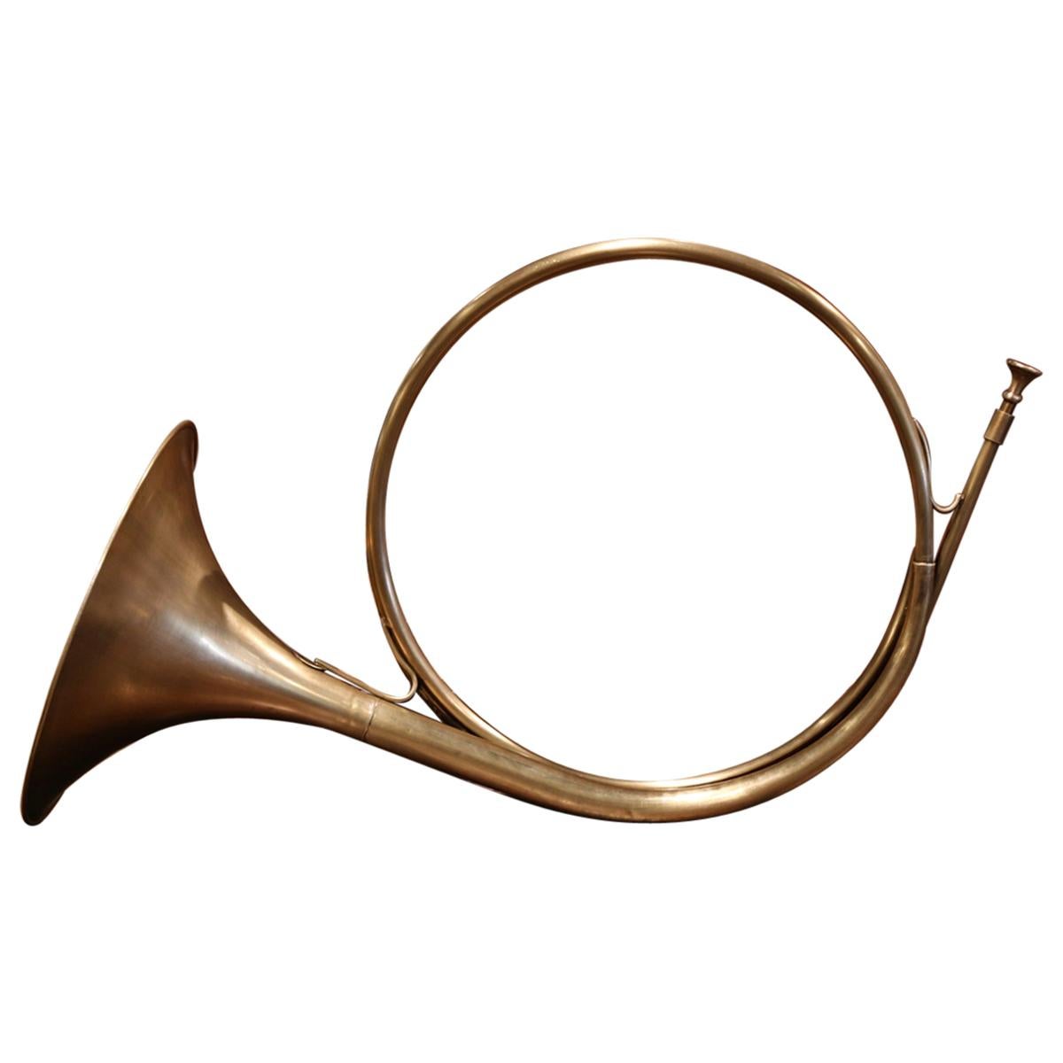 Early 20th Century French Brass "Cor de Chasse" Hunting Horn