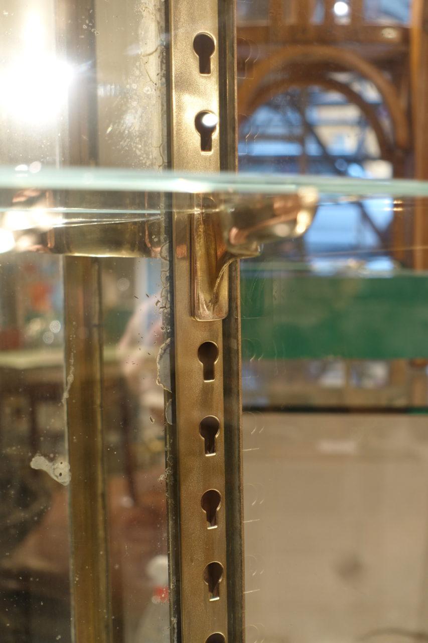 Early 20th Century French Brass Display Cabinet 6