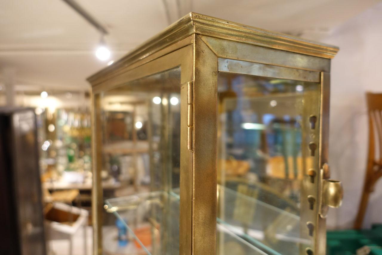 Early 20th Century French Brass Display Cabinet 4