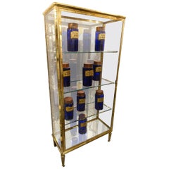 Early 20th Century French Brass Display Cabinet