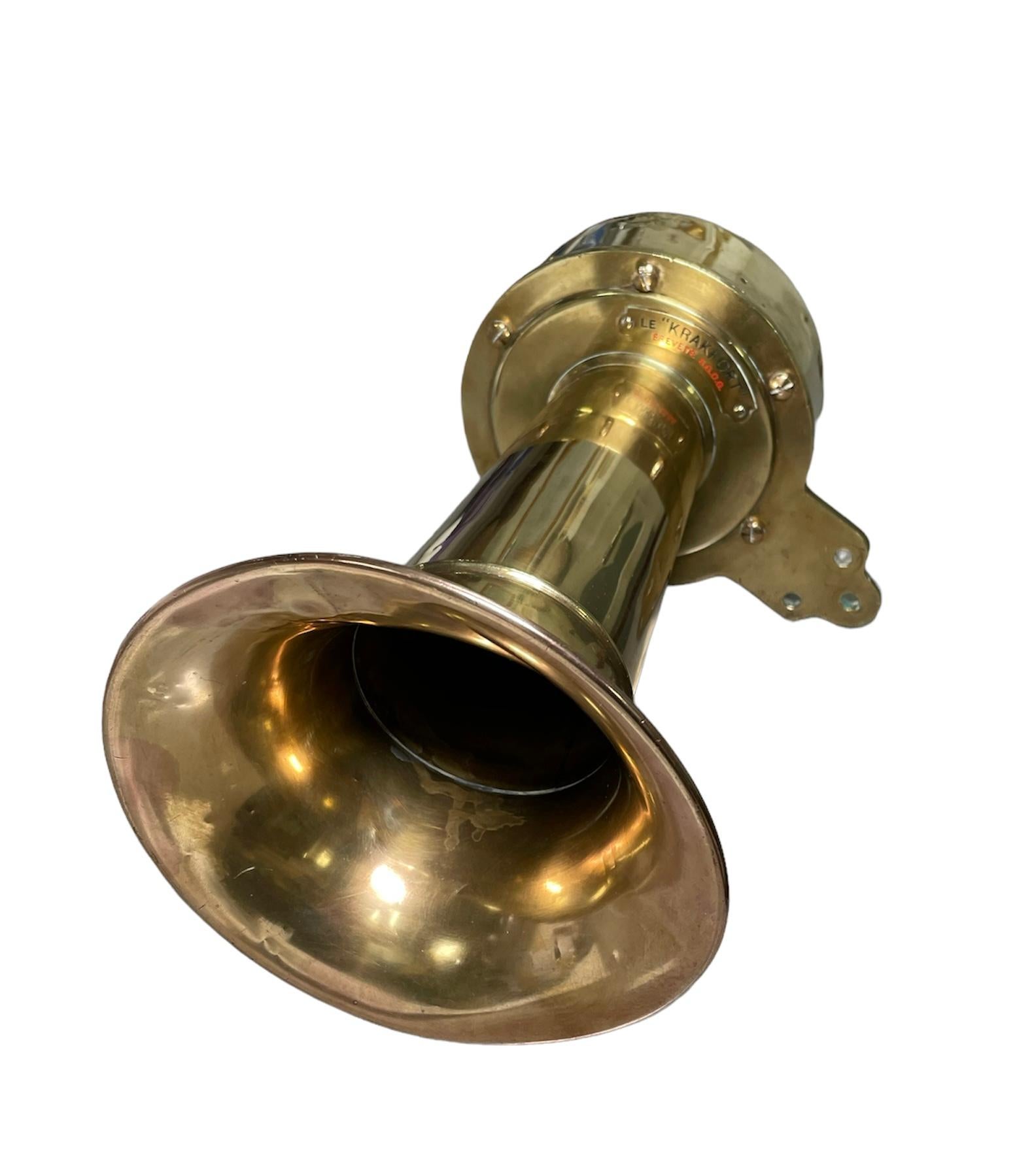 Early 20th Century French Brass Klaxon Horn 1