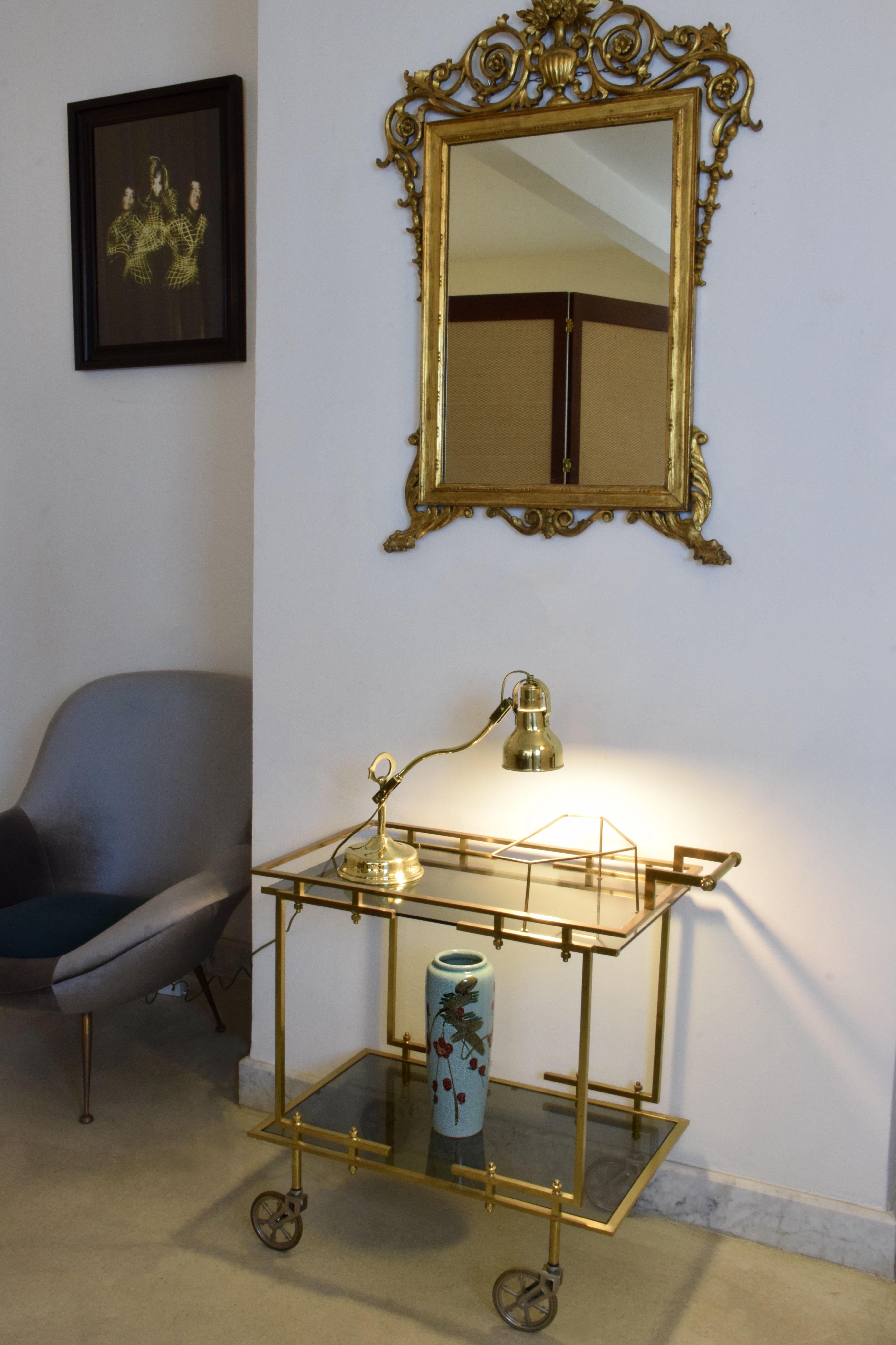 Early 20th Century French Brass Lamp For Sale 3