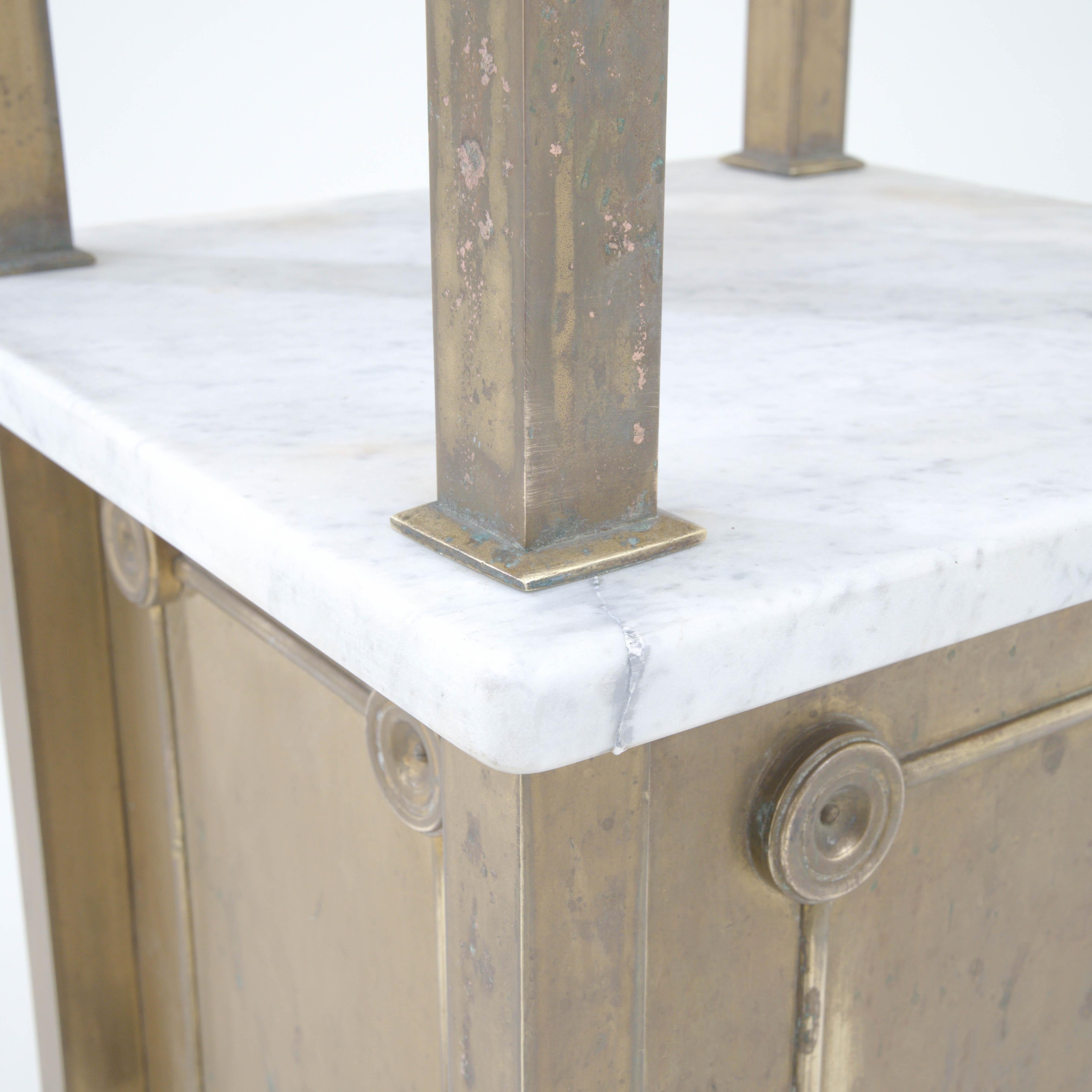 Early 20th Century French Brass & Marble Side Table 9