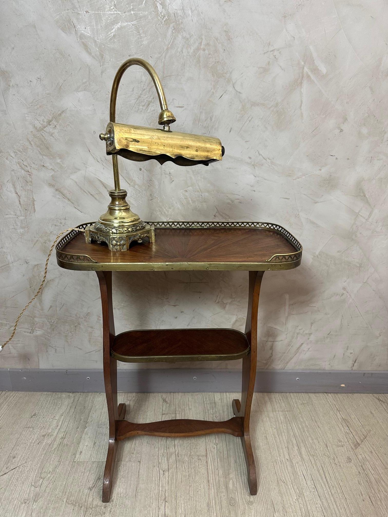 Lampe de table en laiton française du début du 20e siècle, années 1900 en vente 1