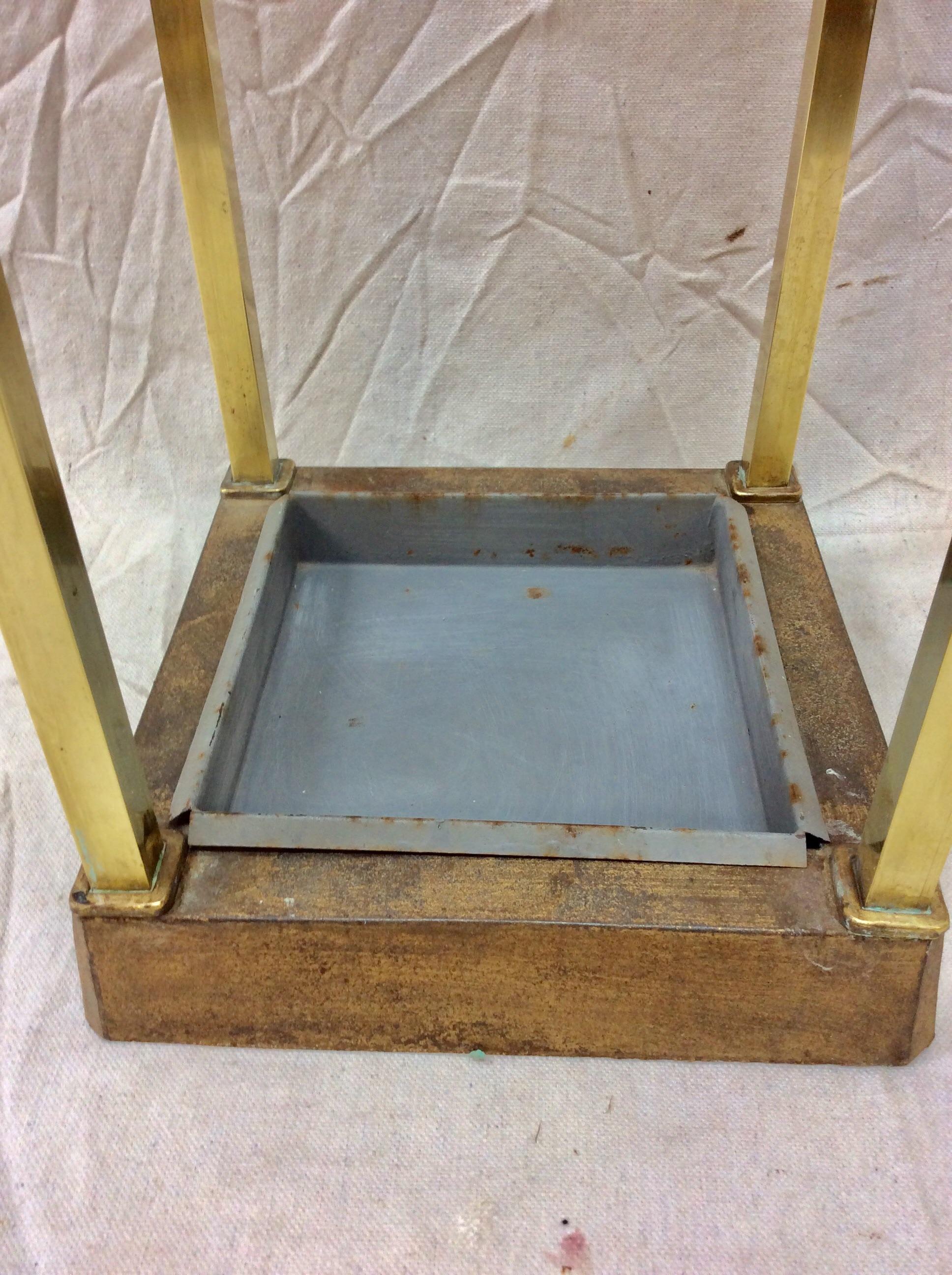Early 20th Century French Brass Umbrella Stand For Sale 3
