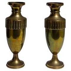 Early 20th Century French Brass Vase, Classic Design, Good Condition