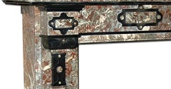Early 20th Century French Breccia Violetta Marble Fireplace Mantel